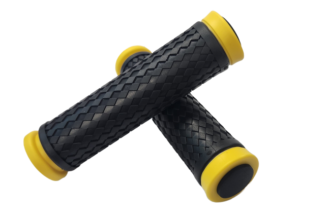 Velo Grips, 130mm w/plugs YELLOW highlights