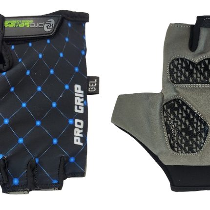 Pro Series Gel Gloves with Amara Palm - Black with Blue Dots, XL