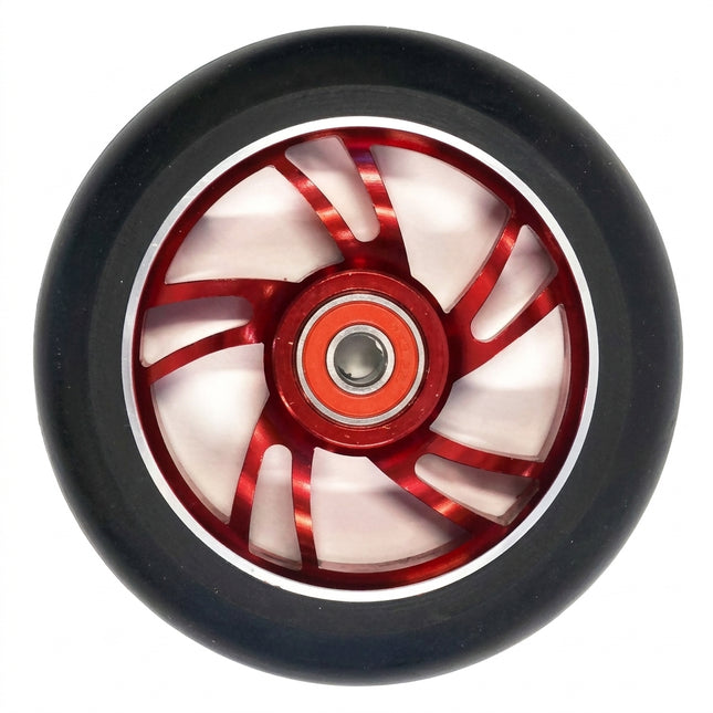 Bulletproof 110mm Alloy Scooter Wheel with 608RS ABEC-9 Bearing - Red Core