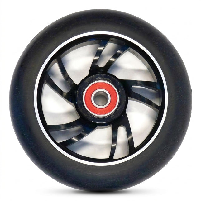 Bulletproof 110mm Alloy Scooter Wheel with 608RS ABEC-9 Bearing - Black Core