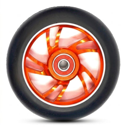 Bulletproof 110mm Alloy Scooter Wheel with 608RS ABEC-9 Bearing - Orange