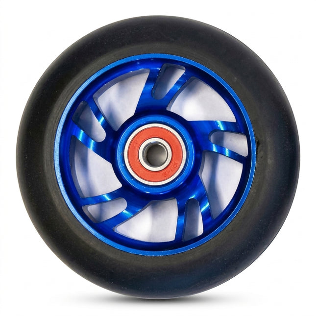 Bulletproof 100mm Alloy Core Scooter Wheel with 608RS ABEC-9 Bearing - Blue Core