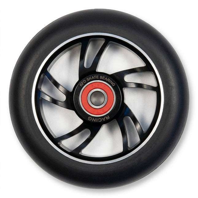 Bulletproof 100mm Alloy Scooter Wheel with 608RS ABEC-9 Bearing - Black Core
