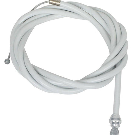 YBN BRAKE CABLE -Inner & Outer, Rear, UNIVERSAL, 70" x 75", extra long, w/2P liner White colour 1.6mm galv. 7x6+6x10nipples