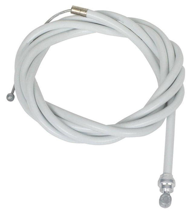 YBN BRAKE CABLE -Inner & Outer, Rear, UNIVERSAL, 70" x 75", extra long, w/2P liner White colour 1.6mm galv. 7x6+6x10nipples