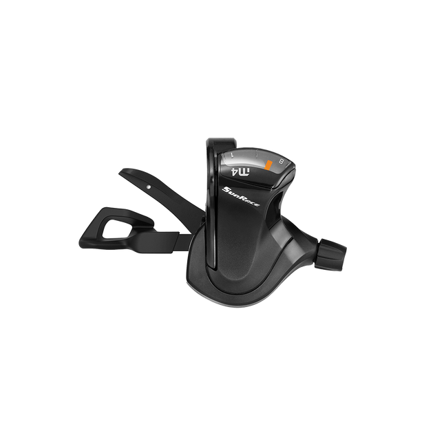 Sunrace 7-Speed Right-Hand Bicycle Thumb Tap Dual Trigger Shifter with 2050mm Cable - Black