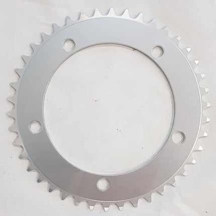 Lasco CHAIN RING 42T x 130 BCD for Single Speed, Alloy, 1/2 x 3/32 Silver