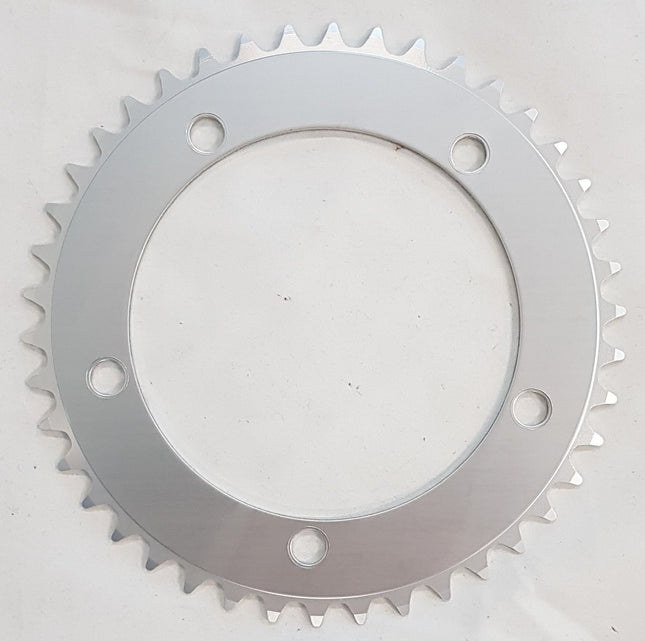 Lasco CHAIN RING 42T x 130 BCD for Single Speed, Alloy, 1/2 x 3/32 Silver