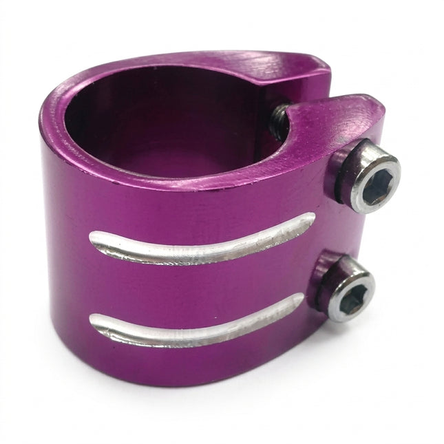 Bulletproof 31.8mm Scooter Double Clamp - Anodised Purple Alloy