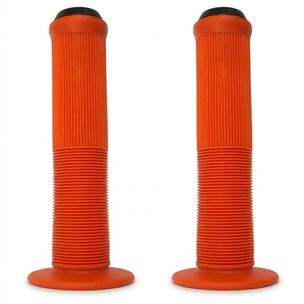 Bulletproof BMX Bicycle Grips 140mm with Flange and End Plugs - Orange
