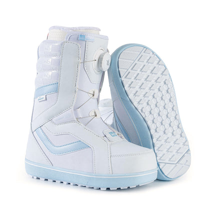 SNOWBOARD BOOTS - S6319 WHITE & BLUE (STEEL WIRE STYLE)