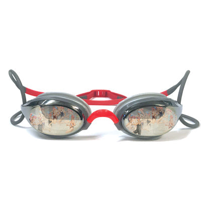 Land & Sea Mirror Racing Goggles Tinted Lenses Anti-Fog Adjustable Strap Swimming Gear for Adults