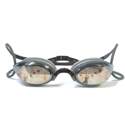 Land & Sea Mirror Racing Goggles Tinted Lenses Anti-Fog Adjustable Strap Swimming Gear for Adults