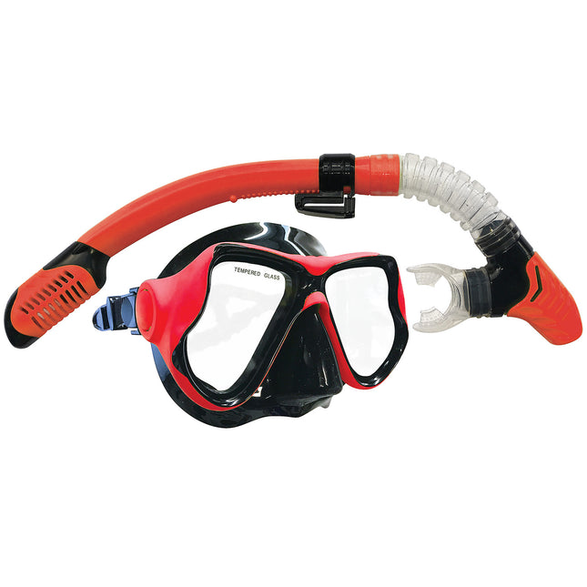 NINGALOO MASK/SNORKEL SET Red
