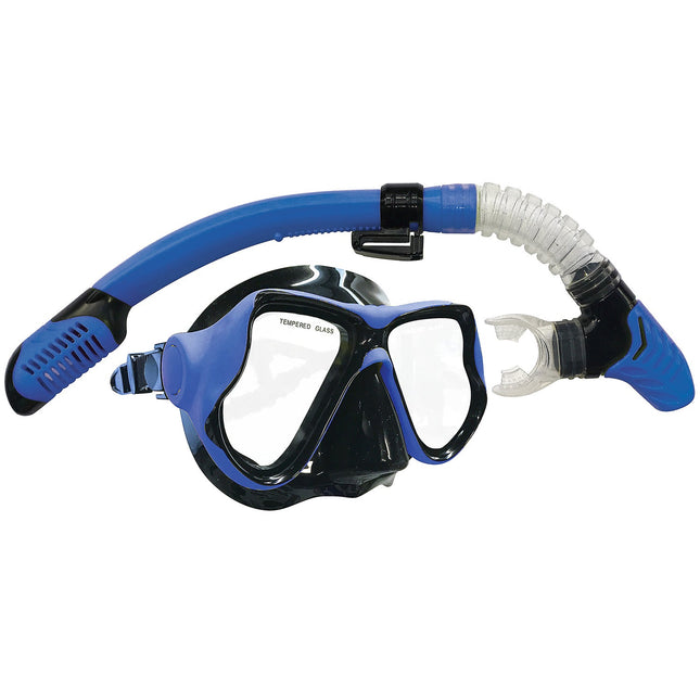 Ningaloo Snorkel Mask and Snorkel Set for Adults and Youth, Scuba Diving Gear, Swimming Equipment, Underwater Exploration
