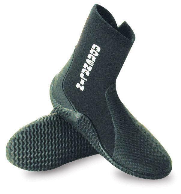 ADRENALIN 5mm Neoprene Zip Dive Boots for Adults Unisex Black Reinforced Sole Scuba Diving Snorkeling Kayaking Watersports Footwear