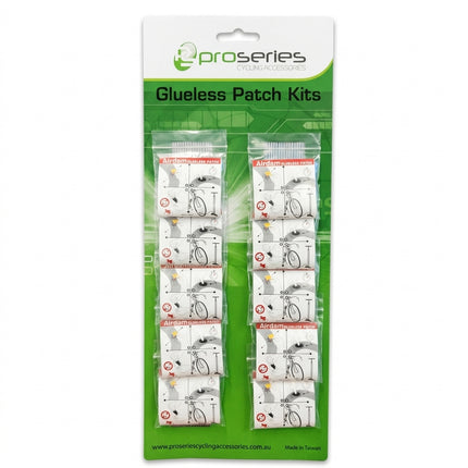 Pro Series 25mm Round Glueless Bicycle Tube Patches - 10 Bags of 6