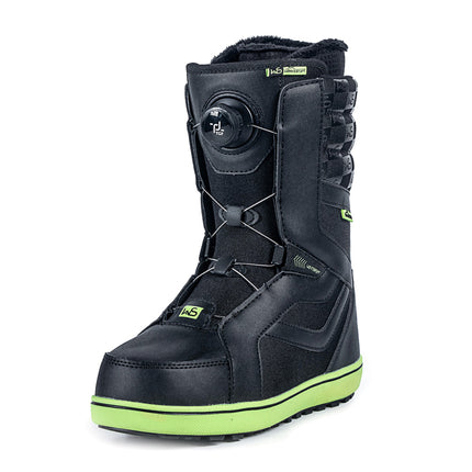 SNOWBOARD BOOTS - S5402 BLACK & GREEN (STEEL WIRE STYLE)