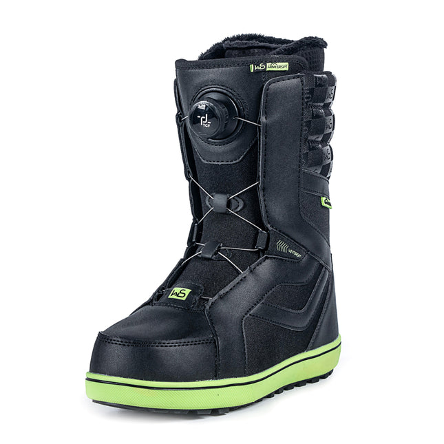 SNOWBOARD BOOTS - S5402 BLACK & GREEN (STEEL WIRE STYLE)