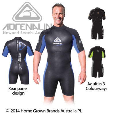 ADRENALIN Mens Shorty Wetsuit Black Blue 5XL Neoprene Dive Surfing Watersports