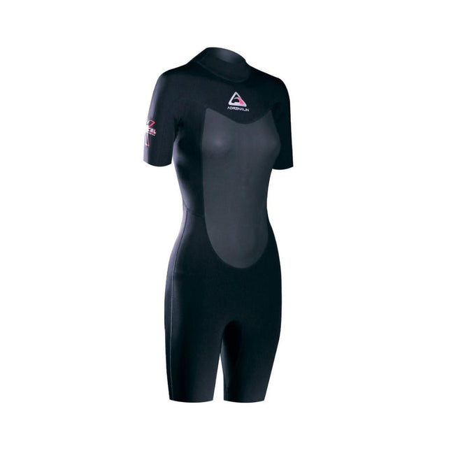 ADRENALIN RADICAL X LADY SPRING Wetsuit Black Pink Size100% STRETCH Shorty For Watersports Diving Surfing