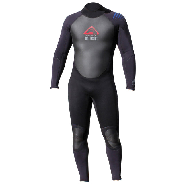 ADRENALIN Ballistic Batwing 3/2 STEAM Wetsuit for Men Black Neoprene Super Stretch Full Body Surf
