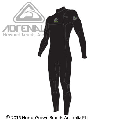 Mens FUZION NOZIP 2mm Steamer Wetsuit Black Medium Neoprene for Diving Surfing Watersports