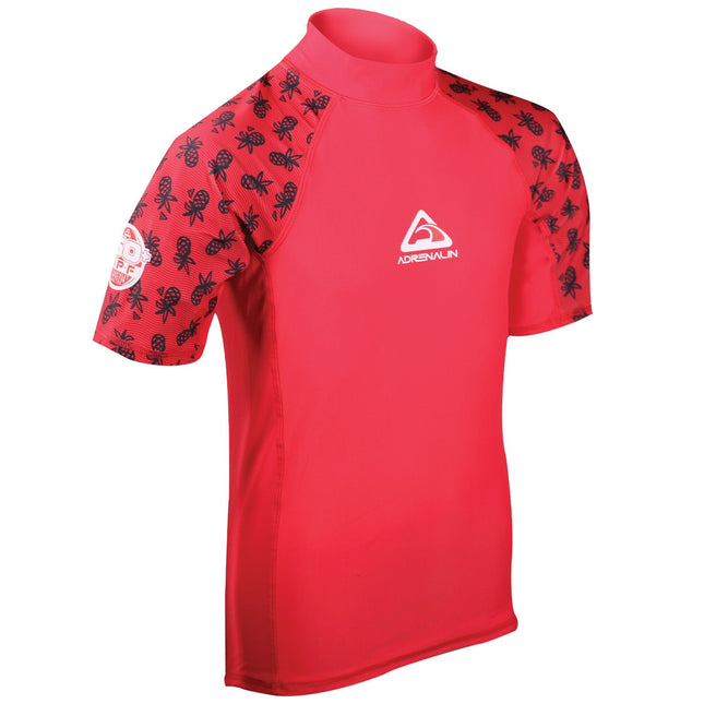 ADREN Newport Beach Men's Short Sleeve Rash Guard Shirt for Surfing, UV Protection UPF 50+ Swim Top