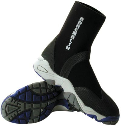 ADRENALIN Comfort Non-Zip Dive Boots Unisex Neoprene Black White Blue Water Sports Shoes Snorkeling Scuba Diving Gear - X/LG 11