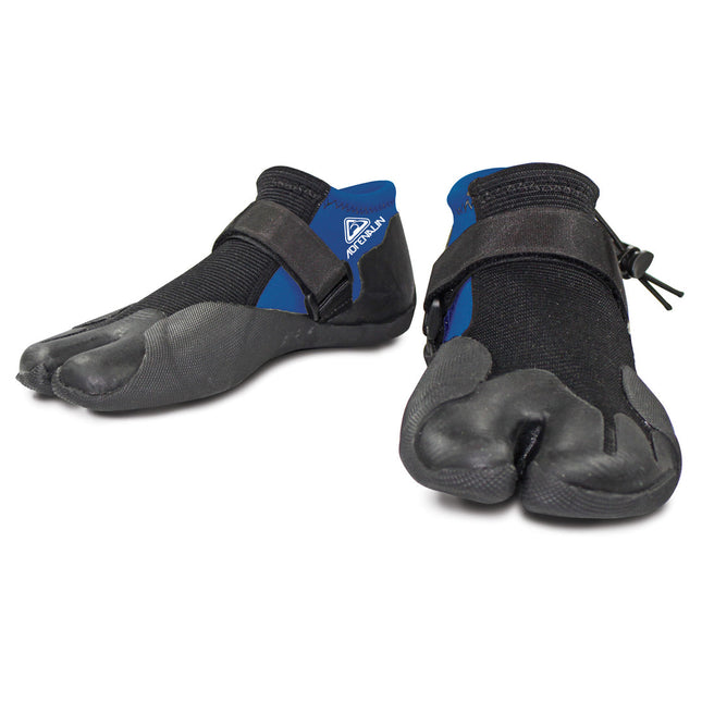 ADRENALIN Ballistic Split Toe Dive Boots for Men and Women, Black/Blue Neoprene Water Shoes for Surfing and Diving