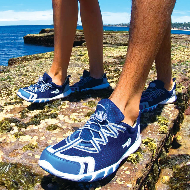 ADRENALIN Unisex Blue Mesh Water Shoes Breathable Footwear for Watersports & Diving, Lightweight Aqua Shoes