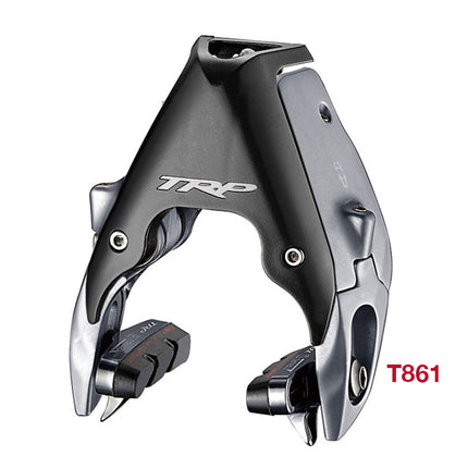 TRP Bicycle TRP ROAD DM FRONT BRAKE, Forged Aluminium Aerodynamic Roller Cam Direct mount Brake, Rim Width Adjustment, Spring Tension Adjustment.