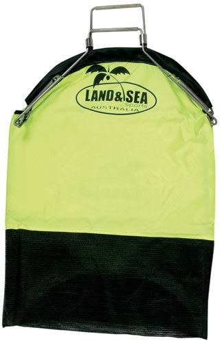LAND & SEA Yellow Dive Catch Bag Automatic Spring Close Mesh Bottom Durable Gear Carrier for Watersports