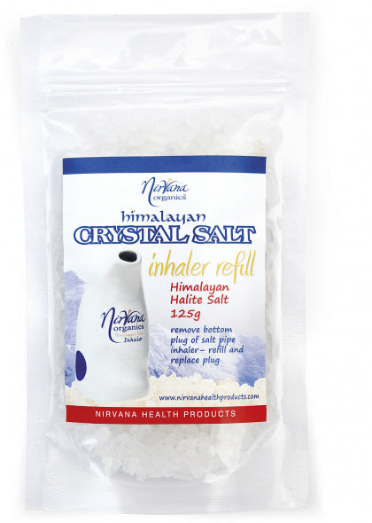 NIRVANA ORGANICS HIMALAYAN SALT INHALER REFILL 125G SEP26