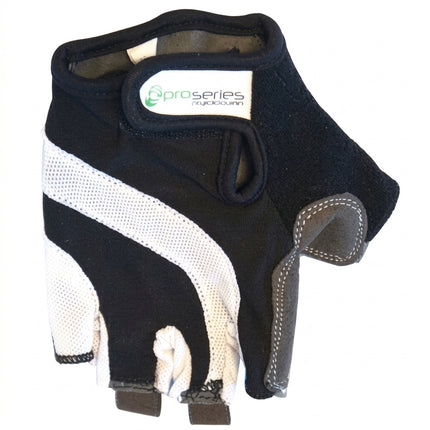 Pro Series Gel Cycling Gloves - Black with White Trim - XS