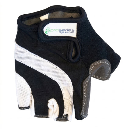 Pro Series Gel Cycling Gloves - Black with White Trim - XL