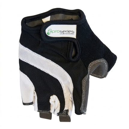 Pro Series Gel Cycling Gloves - Black with White Trim - XXL