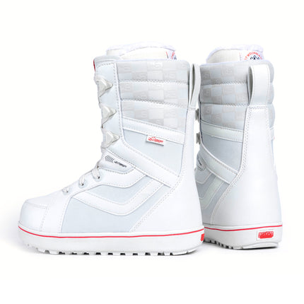 SNOWBOARD BOOTS - W3000 WHITE AND BLACK LACE-UP STYLE