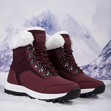 Women's High-Top Snow Boots - Thickened Winter Footwear,