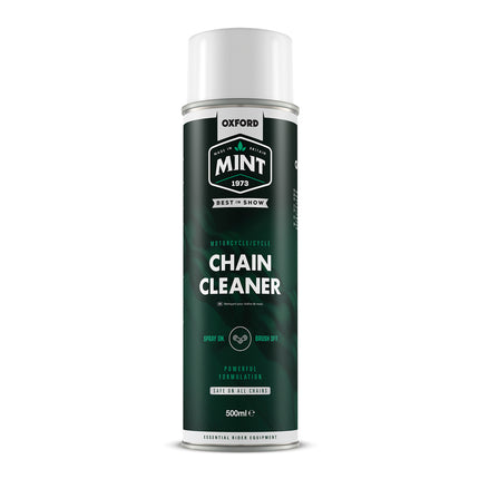 Oxford Bicycle CHAIN CLEANER - Oxford Mint Chain Cleaner 500ml, effective at dissolving and washing away contaminated chain lube and the build-up of oil and dirt on your chain