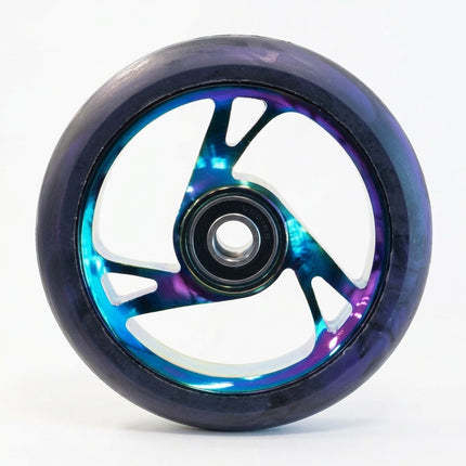 Bulletproof Scooter Wheel, Alloy Core, 125mm Diameter. 30mm Wide. incl abec-9 bearing. Suit 12mm Axle, METAL HEAT core