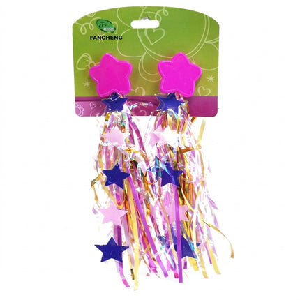Bikes Up! Streamers, Laser Finish with Stars (Pink, Purple, Yellow) 'Princess Story'
