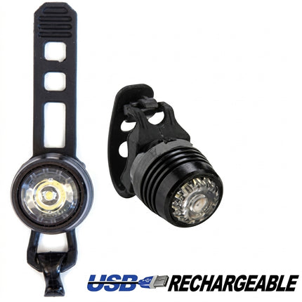 Bikes Up! LIGHT - Front USB Light, 3 Function, Lithium USB-Rechargeable,, Alloy, BLACK