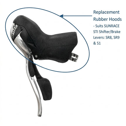 Rubber HOODS for SUNRACE STI Shifter & Brake Lever Combo's, SR8, SR9, S1