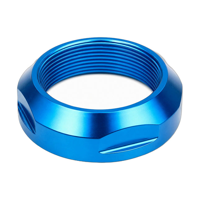 Bike Lock Nut for 1 1/8 Inch Headsets Blue Alloy