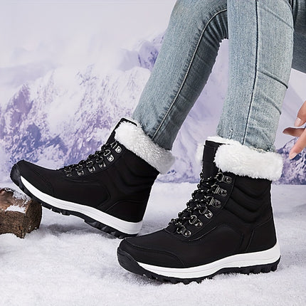 Women's High-Top Snow Boots - Thickened Winter Footwear,