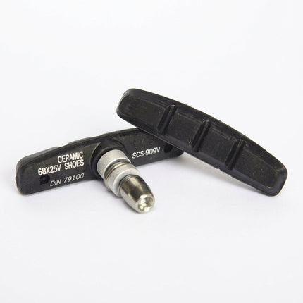 BRAKE SHOES - V Brake Shoes, Ceramic Material, Anti Squeal, 68mm (Sold in Pairs)
