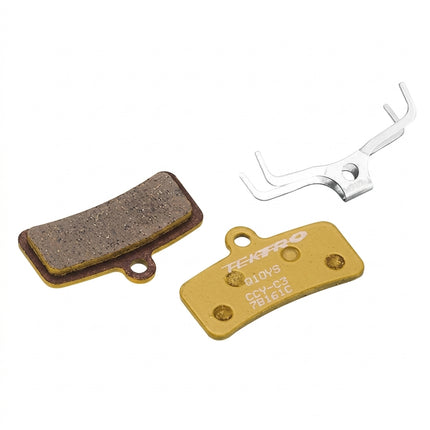 DISC BRAKE PADS -for 4 piston caliper w/return spring, Semi Mettallic yellow for HDM745/HDM735/HDE725/HDE720, Q10YS and Shimano 4 piston, genuine TEKTRO part