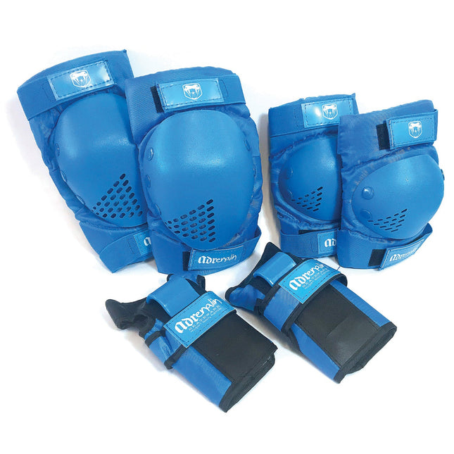 ADRENALIN Skate Protection Set for Kids and Adults - Knee Pads, Elbow Pads & Wrist Guards for Skating, Rollerblading & BMX