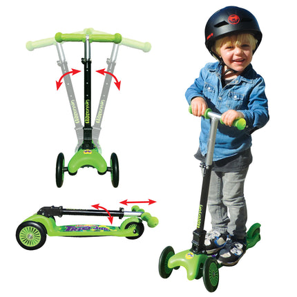 Adrenalin Trio Junior 3-Wheel Folding Scooter For Kids product image showing scooter view 1